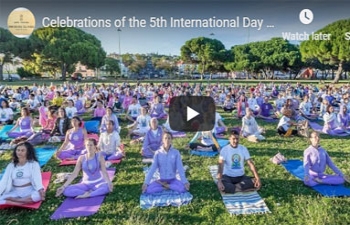 Celebrations of the 5th International Day of Yoga at Belem Tower, Lisbon (21.06.2019)