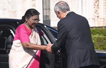 President Droupadi Murmu Received by President Marcelo Rebelo de Sousa in Lisbon